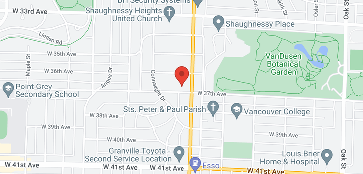 map of 1519 W 37TH AVENUE